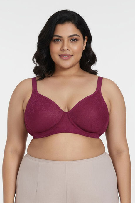 Zivame True Curv Lightly Lined Wired High 3/4Th Coverage Super Support - Beet Red — image 2